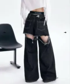 2026年最新】andwang back cutout denim pantsの人気アイテム - メルカリ
