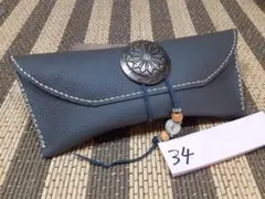 本革　メガネケース　サングラスケース　Lサイズ