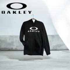 OAKLEY フルジップ ブラックパーカー　裏起毛　Y2K