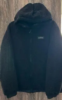 ☆超美品☆mont-bell リバーシブルボアジャケット 黒 サイズLフード付き