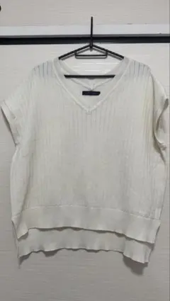 AMERICAN HOLIC Vネックニットベスト アイボリー F