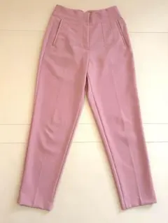 【美品】ZARA ハイウエストテーパードパンツ ピンク S