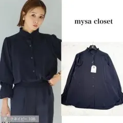 新品❤️mysa closet 田中里奈　ブラウス　フリル　ネイビー　入学式