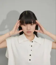 アダムエロペ WEB限定サステナブルニットポロTEE