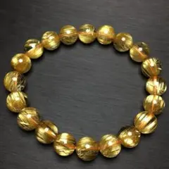⭐︎【天然】タイチンルチルクオーツ ブレスレット 13mm 52.6g - メルカリ