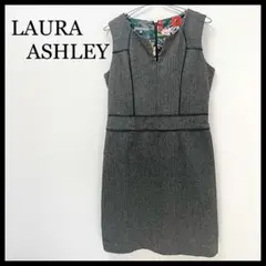 ローラアシュレイ LAURA ASHLEY ワンピースノースリーブ ミディ丈花柄