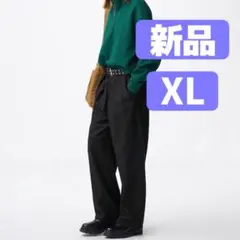 GU チノバレルレッグタックパンツ　ブラック　新品　XL