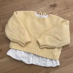 期間限定値下げ　ブリーズ　重ね着　セーター　リブカットソー　2点セット