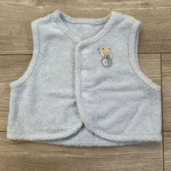 familiar ベビーベスト 水色 60-75センチ
