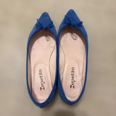 repetto スエード バレエシューズ ライトブルー - メルカリ
