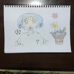 オリジナル手描きイラスト ファインとW杯その② - メルカリ
