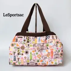 LeSportsac レスポートサック ボストンバッグ プードル柄 肩掛け可