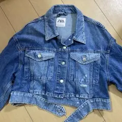 ZARA デニムクロップドジャケット M Gジャン