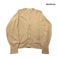BURBERRYLondonメンズカーディガン メリノウール100%刺繍ロゴ BURBERRY LONDON バーバリー ロンドン フルジップ ウールニット