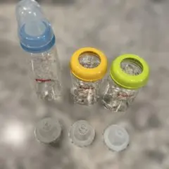 Pigeon 哺乳瓶 3本セット 母乳実感SS→3つガラス＆プラスチック