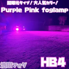 超爆光！HB4用 パープルピンクフォグランプ！当店限定色！ピンク パープル