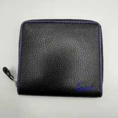 バ*ズ様 KENZO 二つ折り財布 ラウンドファスナー ブラック パープルのサムネイル