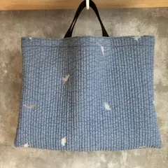 レッスンバック 恐竜 ブルー ヌビ イブル ハンドメイド 絵本バック