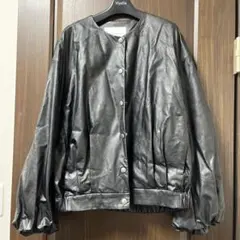 TOMORROWLAND レディースノーカラー フェイクレザー ジャケット