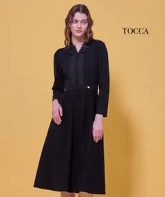 メル57592様専用　TOCCA 黒 長袖 ひざ丈ワンピース