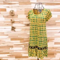 ホコモモラ ジャングル刺繍ワンピースSelva リネン混 裏地あり - メルカリ