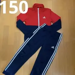 adidas ジャージセット 赤/紺　アディダス　上下セット　運動会　体育