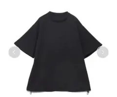 サニデイズトウキョウ　半袖チュニックシャツ　黒　Lサイズ