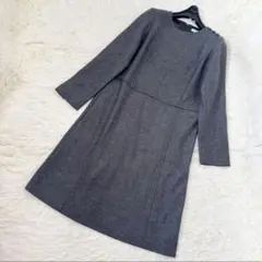 マッキントッシュフィロソフィー ウールセミフレアーワンピース 38 フォーマル