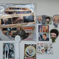 名探偵コナン 安室透 うちわ アクスタ 缶バッチ クリアカード ステッカーセット