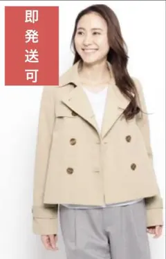 index ダブルジャケット　ショートトレンチコート スプリングコート