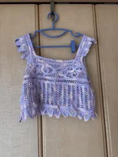 El Camino ラベンダー ブルー　ピンク　カラフル　ビスチェ　古着