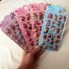 クレヨンしんちゃん プクプクシール ボンボンドロップシール 4枚セット