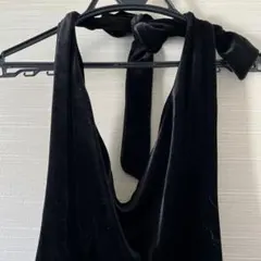 メトリーゼ　黒 ベルベット素材ドレス