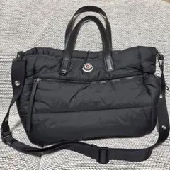 値段交渉可！美品　MONCLER キルティングマザーズバッグ ブラックのサムネイル