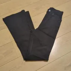 グレイル ブラック フレアデニムパンツ xs