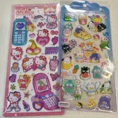 【正規品】平成はっぴーフォン キティ、ドロップジュエリーシール はぴだんぶい
