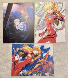 エヴァンゲリオン 貞本義行 ポストカード 綾波レイ 惣流アスカ