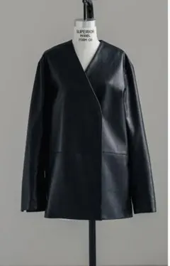 NEAU Collarless Leather Jacket Size1　新品