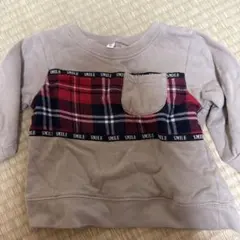 チェック柄トレーナーSMILE