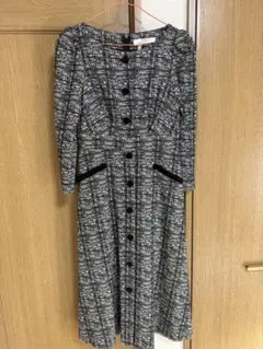 herlipto Classic Tweed Midi Dress