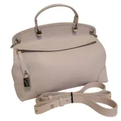 FURLA フルラ 2way 　レザー ピンク 金具　南京錠