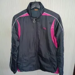 レディースPuma ウィンドブレーカー チャコールグレー/ピンクサイズ1