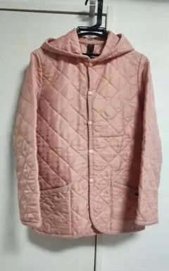 LAVENHAM ラベンハム中綿キルティングジャケット、フード付ピンクサイズ38