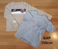 GAP キッズ 150cm 男の子 Tシャツ 半袖 長袖 2枚セット 春夏