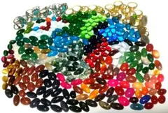 大量 ルース カボション 天然石 合成石 リング パワーストーン