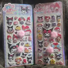 ぷにぷに肉球シール2枚セットB　桃シール　もちプニュ～ステッカー