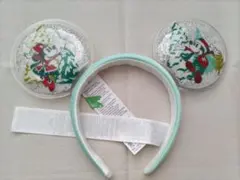 香港ディズニー　スノーフレーク　カチューシャ　ミッキー　ミニー　クリスマス