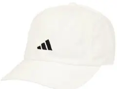 adidas ホワイトキャップ ブラックロゴ