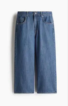 wide high cropped jeans h&m