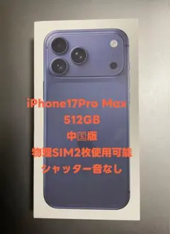 iphone17pro 本体 物理sim